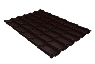 Металлочерепица Монтерей 1100/1180 0,45мм коричневый шоколад